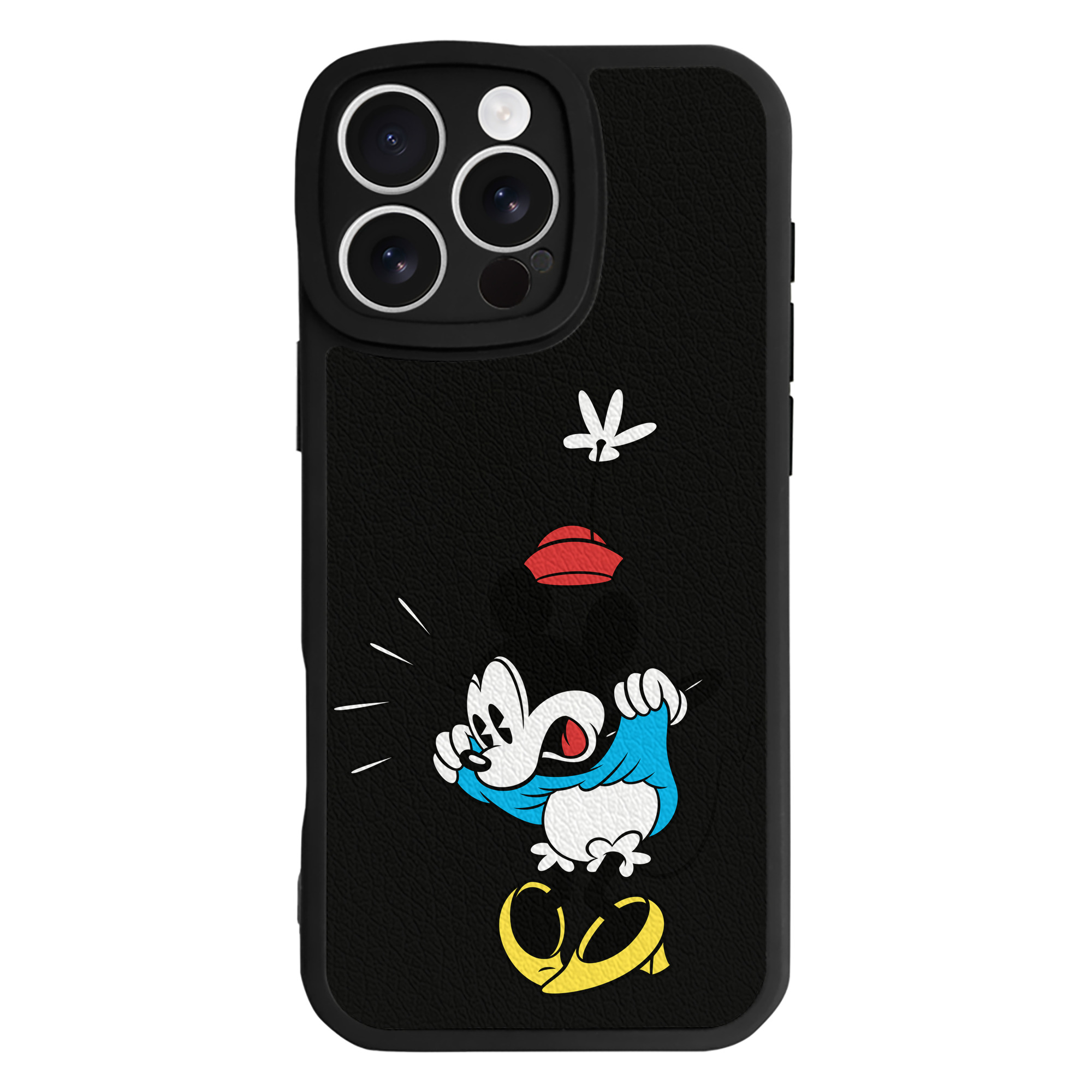 （画像用） ミッキーマウス Mickey Mouse 【iPhone 16シリーズ対応】シリコンスマホケース（レザー調） 材質：シリコン